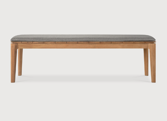 Banc de jardin 162cm Teck / coussin Mocha Bok