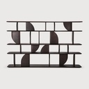 Etagère Teck Brun foncé Geometric