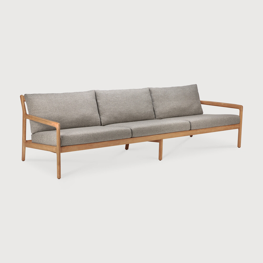 Canapé 2 places Teck noir / coussin Off White Jack