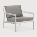 Fauteuil de jardin 1 place Aluminium blanc / coussin Mocha Jack
