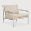 Fauteuil de jardin 1 place Aluminium blanc  / coussin Natural Jack