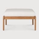 Repose-pieds de jardin Teck / coussin Off White Jack