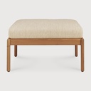Repose-pieds de jardin Teck  / coussin Natural Jack