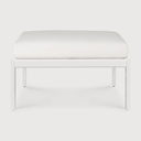Repose-pieds de jardin Aluminium blanc / coussin Off White Jack