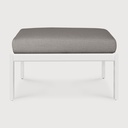 Repose-pieds de jardin Aluminium blanc / coussin Mocha Jack