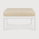 Repose-pieds de jardin Aluminium blanc  / coussin Natural Jack