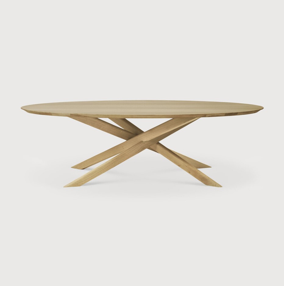 Table basse oval Chêne Mikado