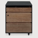 Caisson 3 tiroirs Teck Brun Oscar