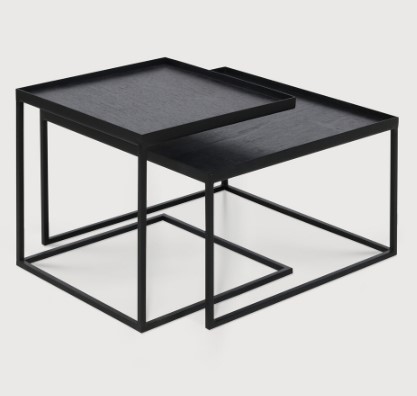 Set de tables basses à plateaux Carré small/large Tray