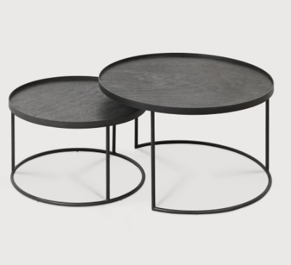 Set de tables basses à plateaux Rond small/large Tray