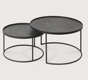 Set de tables basses à plateaux Rond small/large Tray