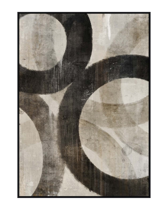 Tableau CIRCLES noir & gris