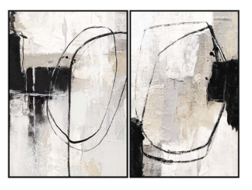 Tableau ATELIER noir & gris