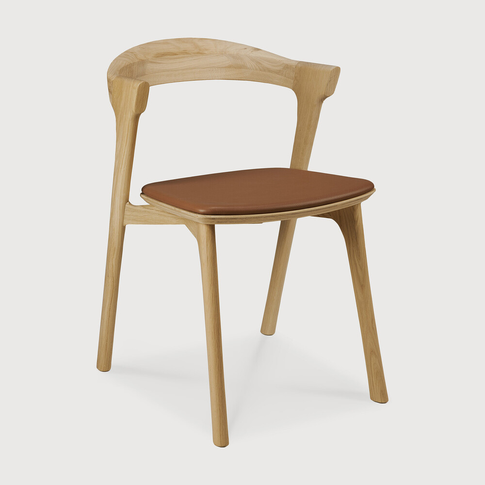 [50073] Chaise Chêne cuir cognac Bok