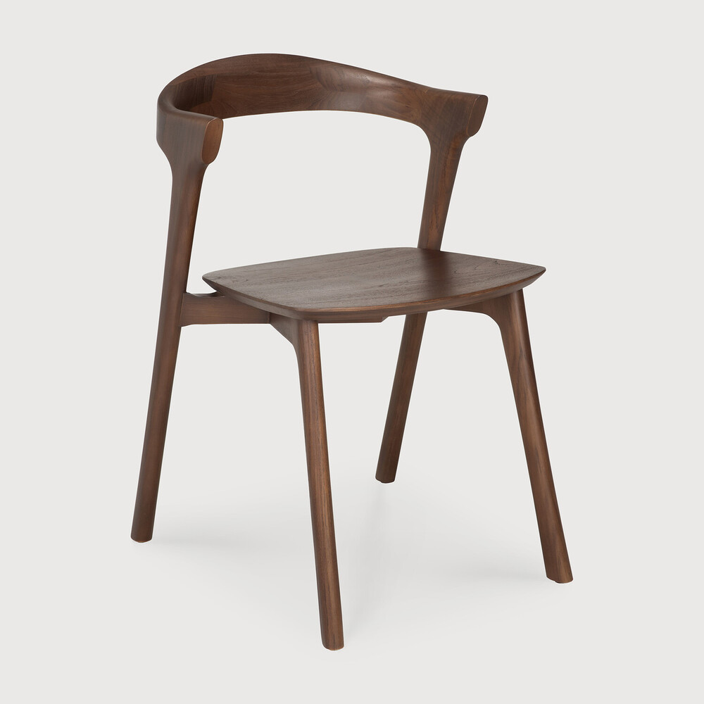 [10686] Chaise Teck brun Bok