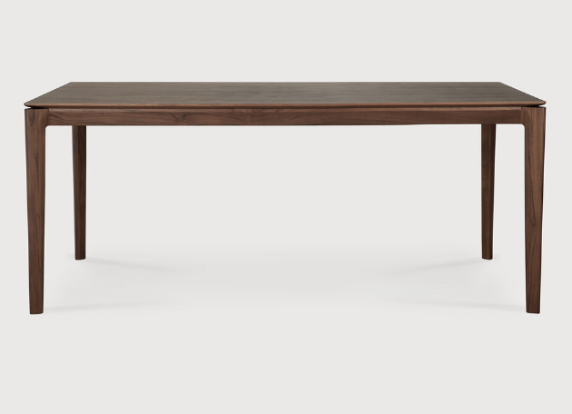 [10689] Table 180x90cm Teck brun Bok