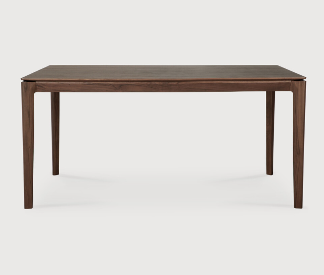 [10688] Table 160x80cm Teck brun Bok