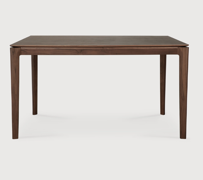 [10687] Table 140x80cm Teck brun Bok