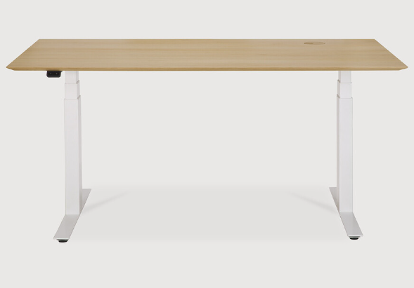[26108] Bureau 160x80cm Plateau chêne/pieds blanc EU Bok