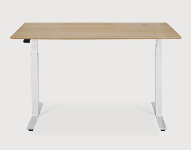 [26107] Bureau 140x70cm Plateau chêne/pieds blanc EU Bok