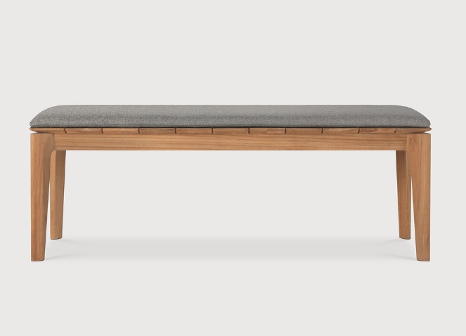 [10382] Banc de jardin 137cm Teck / coussin Mocha Bok