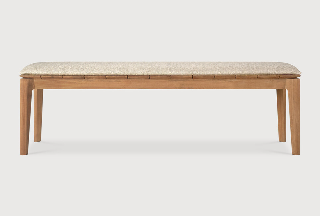 [10388] Banc de jardin 162cm Teck / coussin Natural Bok