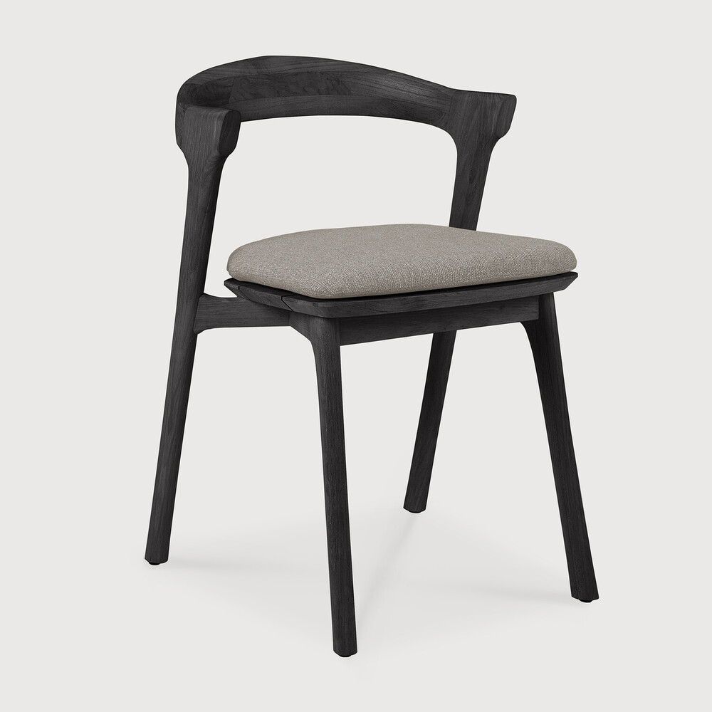 [10362] Chaise de jardin Teck noir/ coussin Mocha Bok