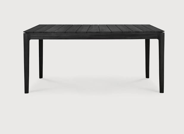 [10276] Table de jardin 162x80cm Teck noir Bok