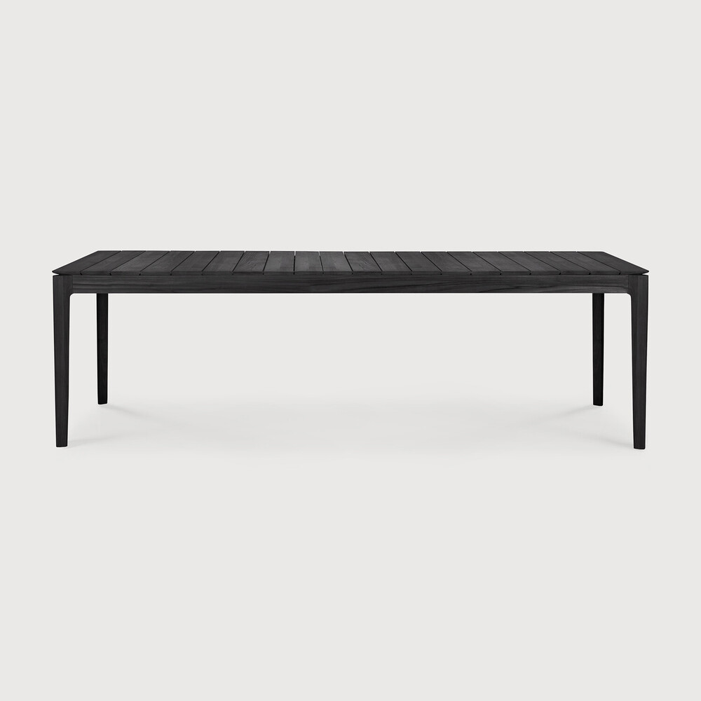 [10278] Table de jardin 250x100cm Teck noir Bok