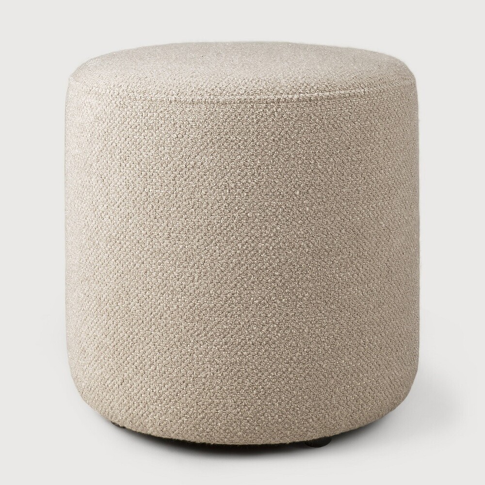 [20156] Pouf 40cm Off White Barrow