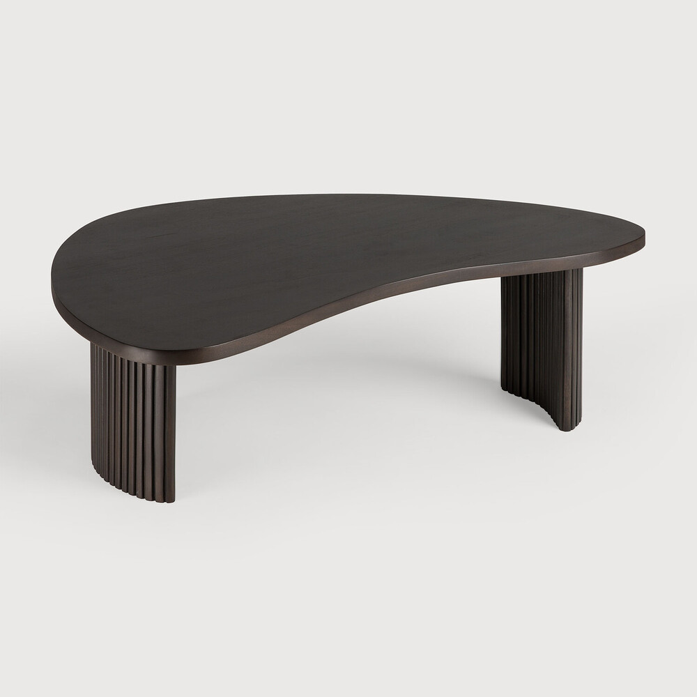 [35008] Table 90x61x29cm Acacia Brun foncé Boomerang