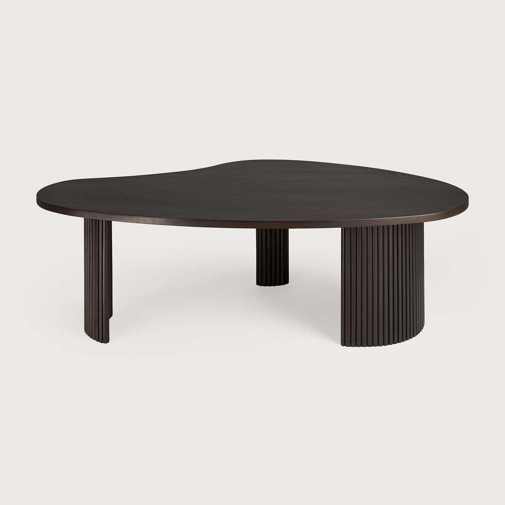 [35007] Table 126x74x40cm Acacia Brun foncé Boomerang
