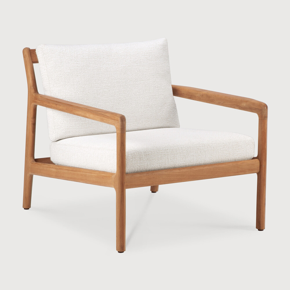 [10250] Fauteuil de jardin 1 place Teck / coussin Off White Jack