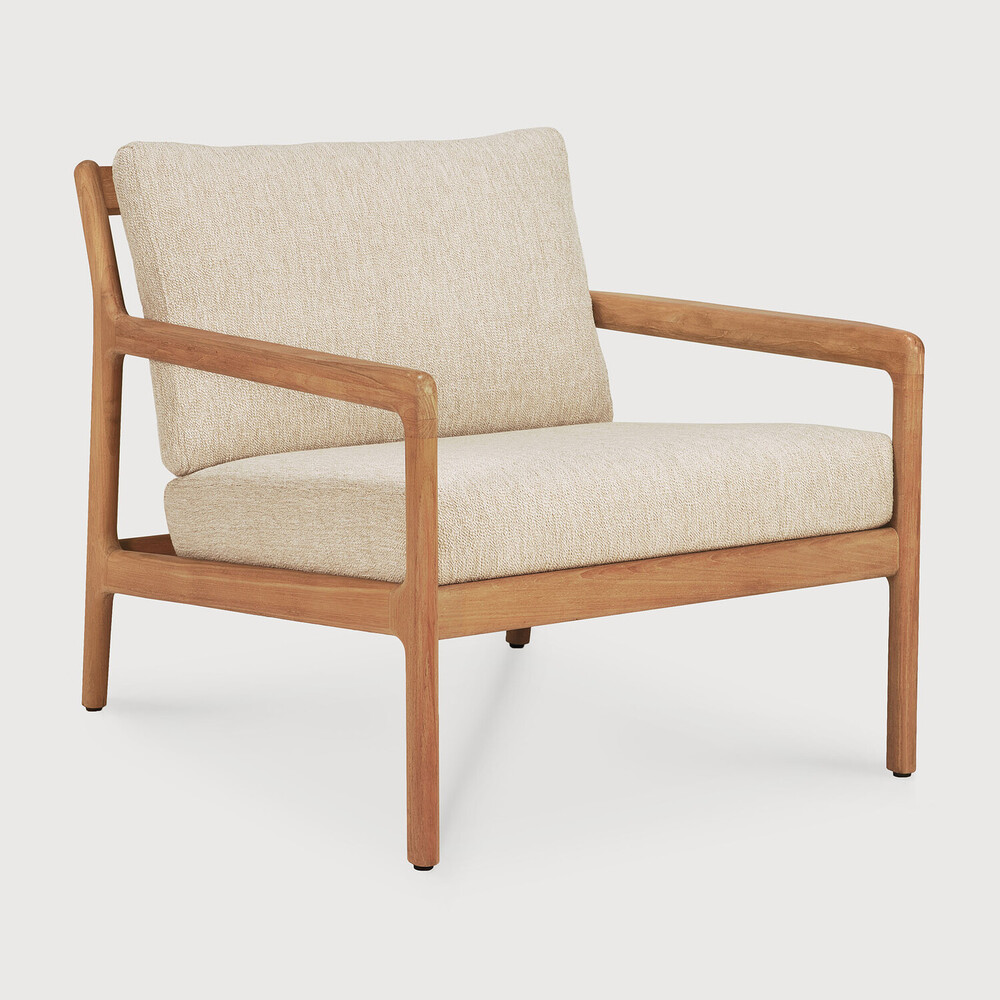 [10240] Fauteuil de jardin 1 place Teck  / coussin Natural Jack
