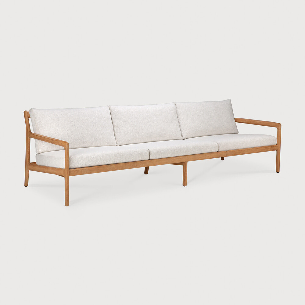 [10252] Canapé 3 places Teck  / coussin Off White Jack