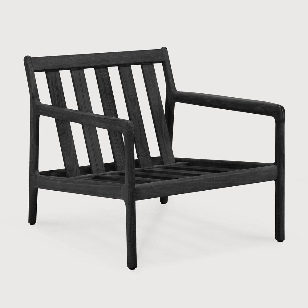 [10228] Fauteuil de jardin 1 place Teck noir / pas de coussin Jack
