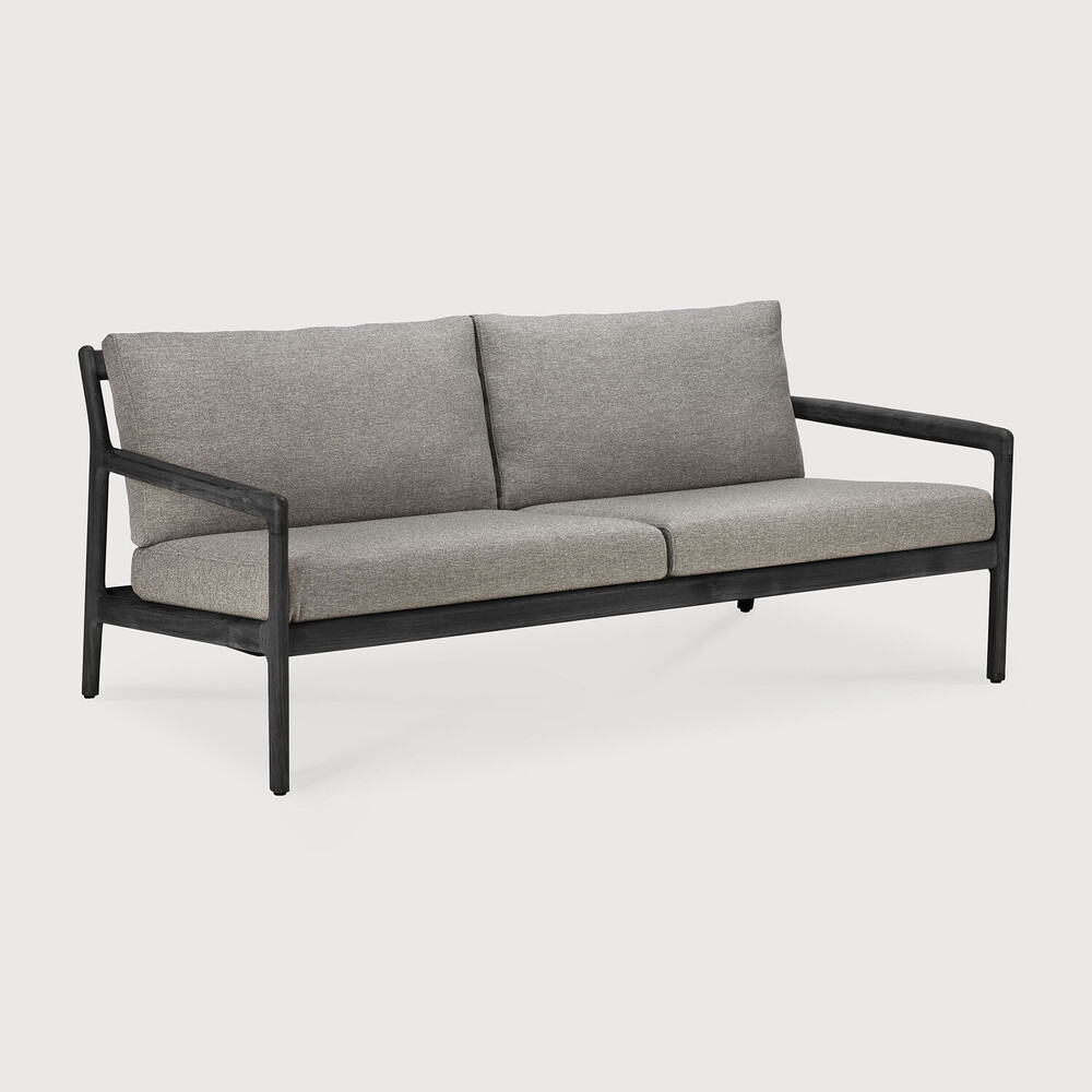 [10235] Canapé 2 places Teck noir/ coussin Mocha Jack