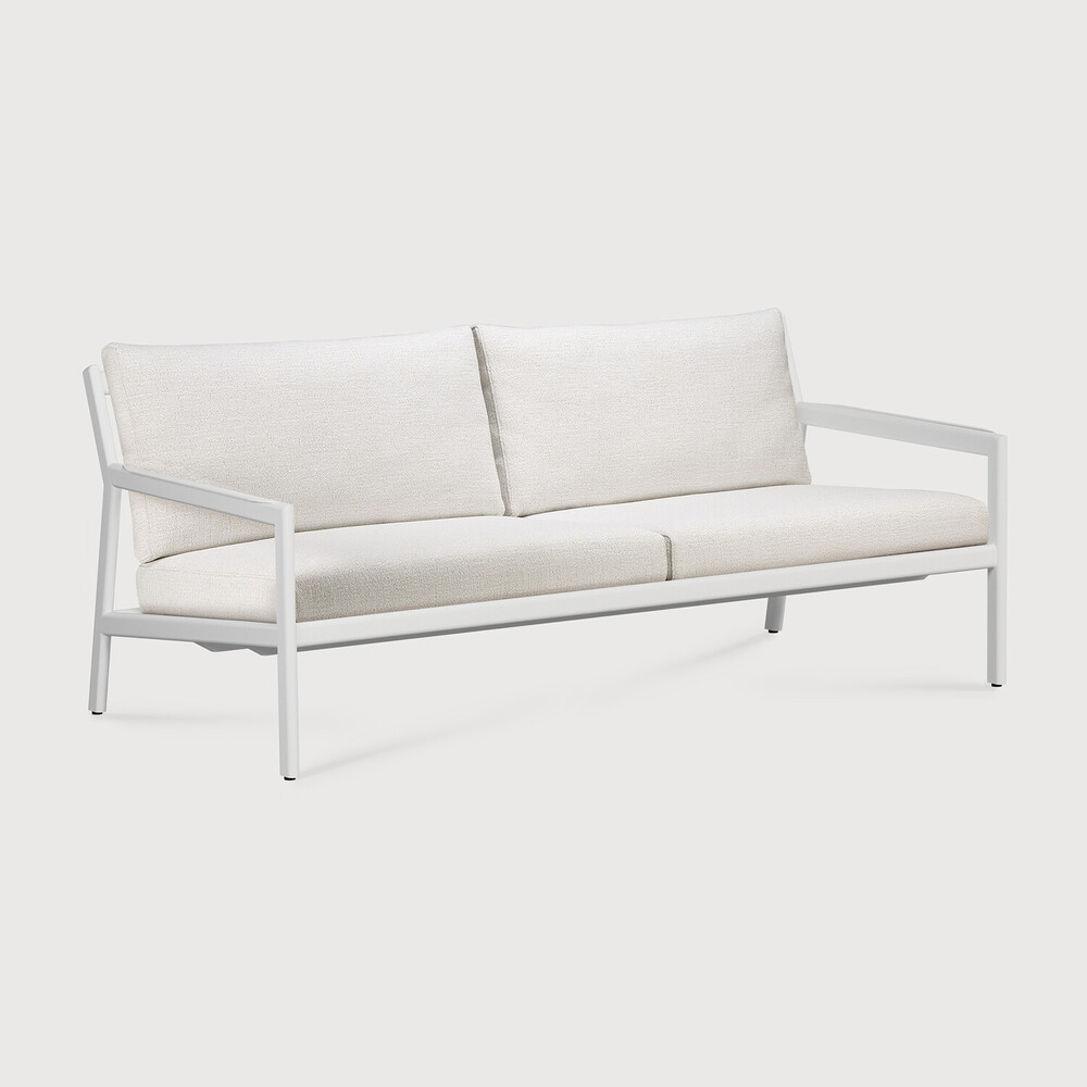 [60155] Canapé 2 places Aluminium blanc / coussin Off White Jack