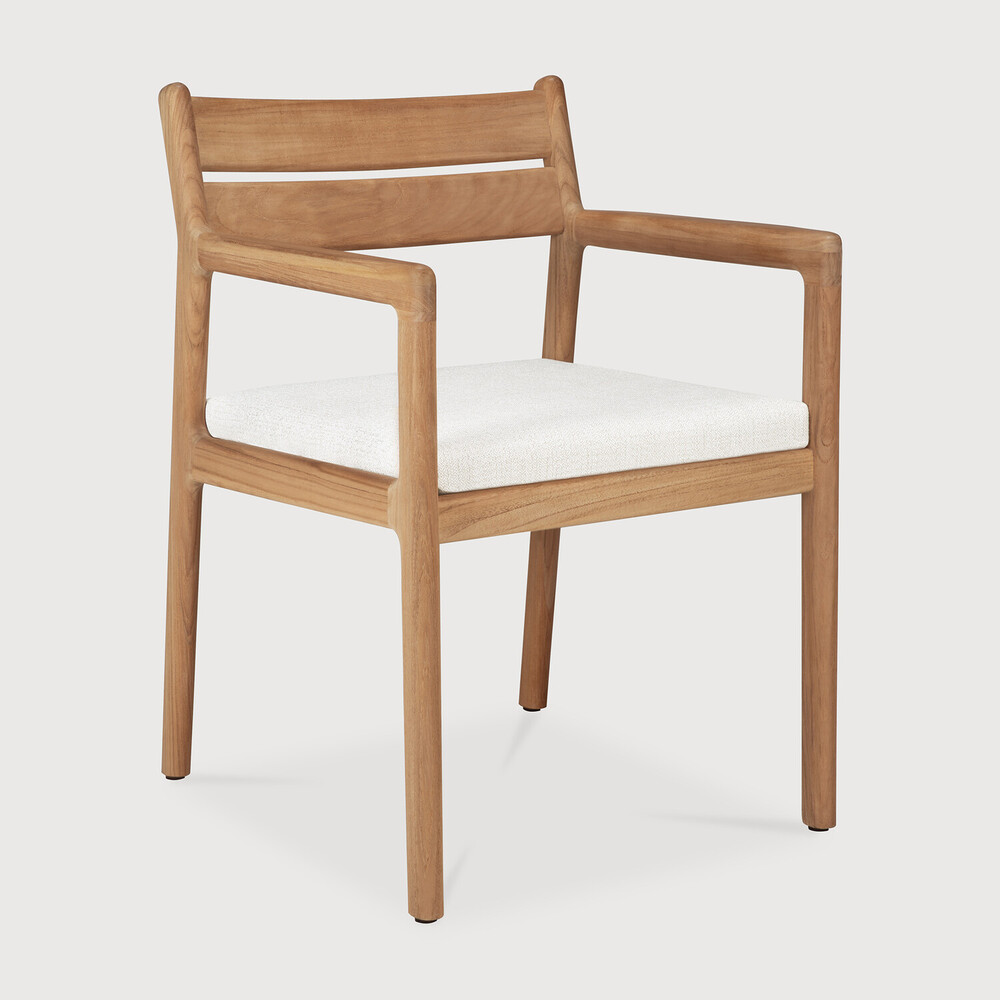[10371] Chaise extérieur  Teck / coussin Off White Jack