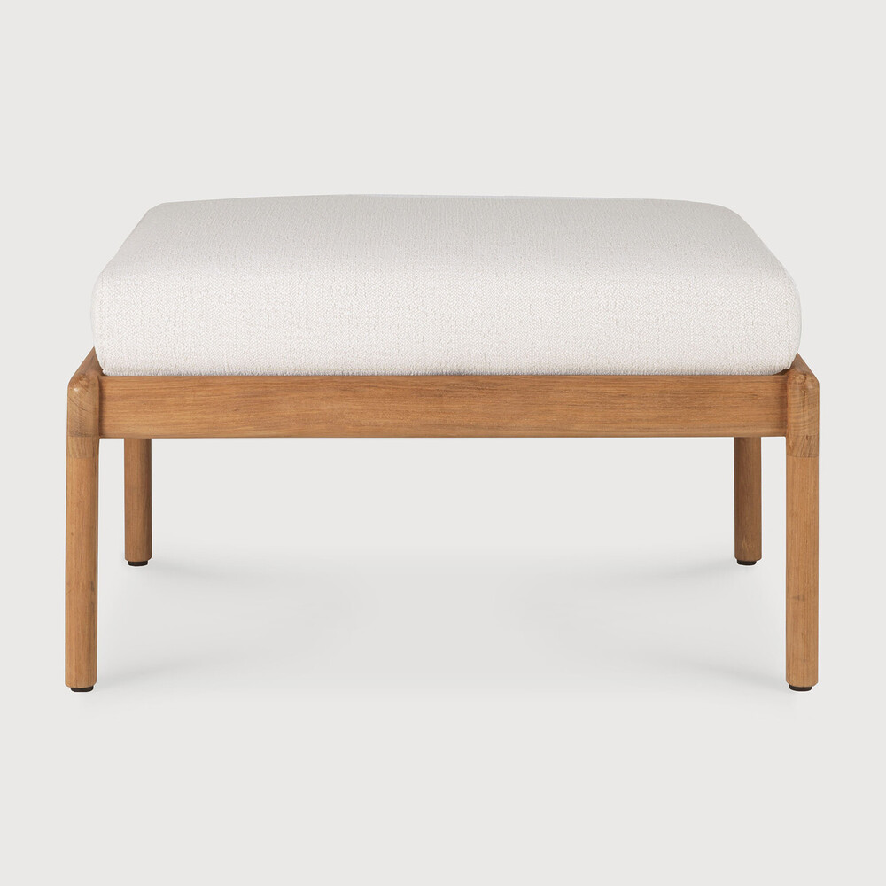 [10248] Repose-pieds de jardin Teck / coussin Off White Jack