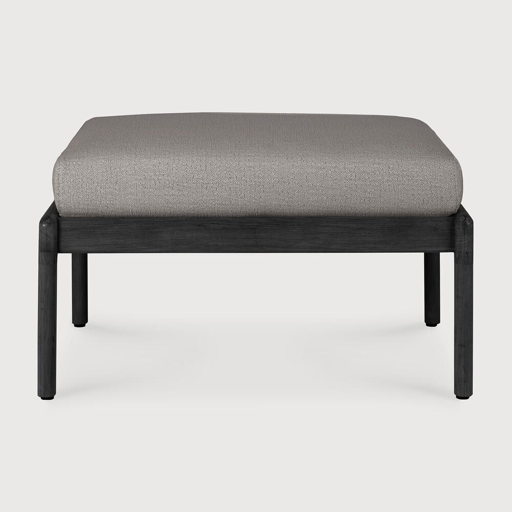 [10239] Repose-pieds de jardin Teck noir / coussin Mocha Jack