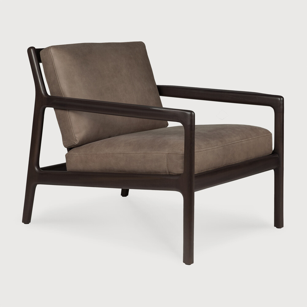 [35104] Fauteuil intérieur Acajou brun foncé / Terra Nubuck Leather Jack