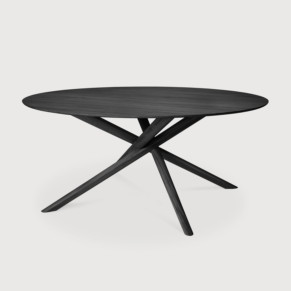 [50547] Table repas 150cm Chêne Noir Mikado