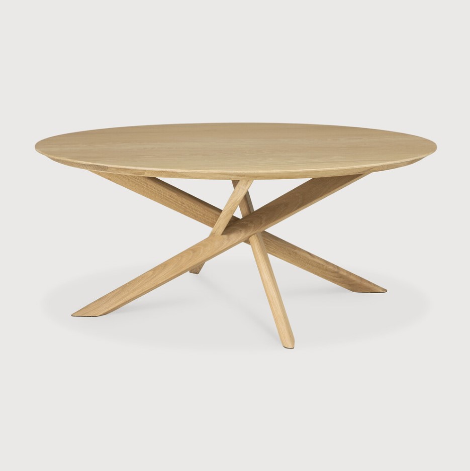 [50542] Table basse rond Chêne Mikado