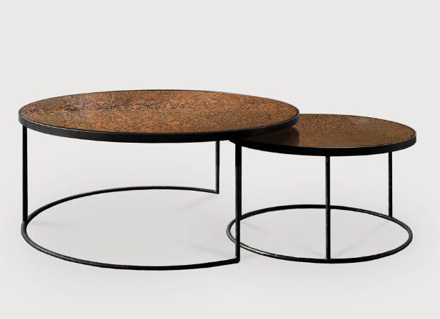 [20700] Table basse gigogne Bronze Cooper Nesting