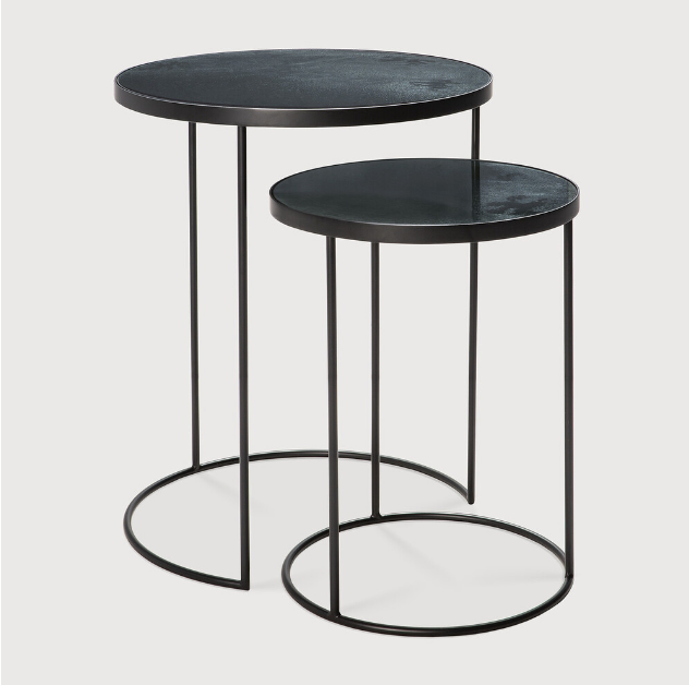 [20703] Table d'appoint gigogne Charcoal Nesting