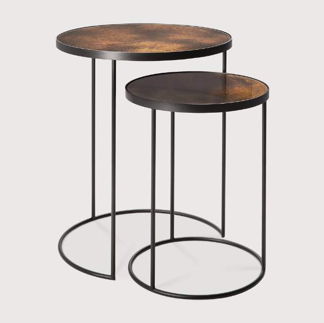 [20702] Table d'appoint gigogne Bronze Cooper Nesting